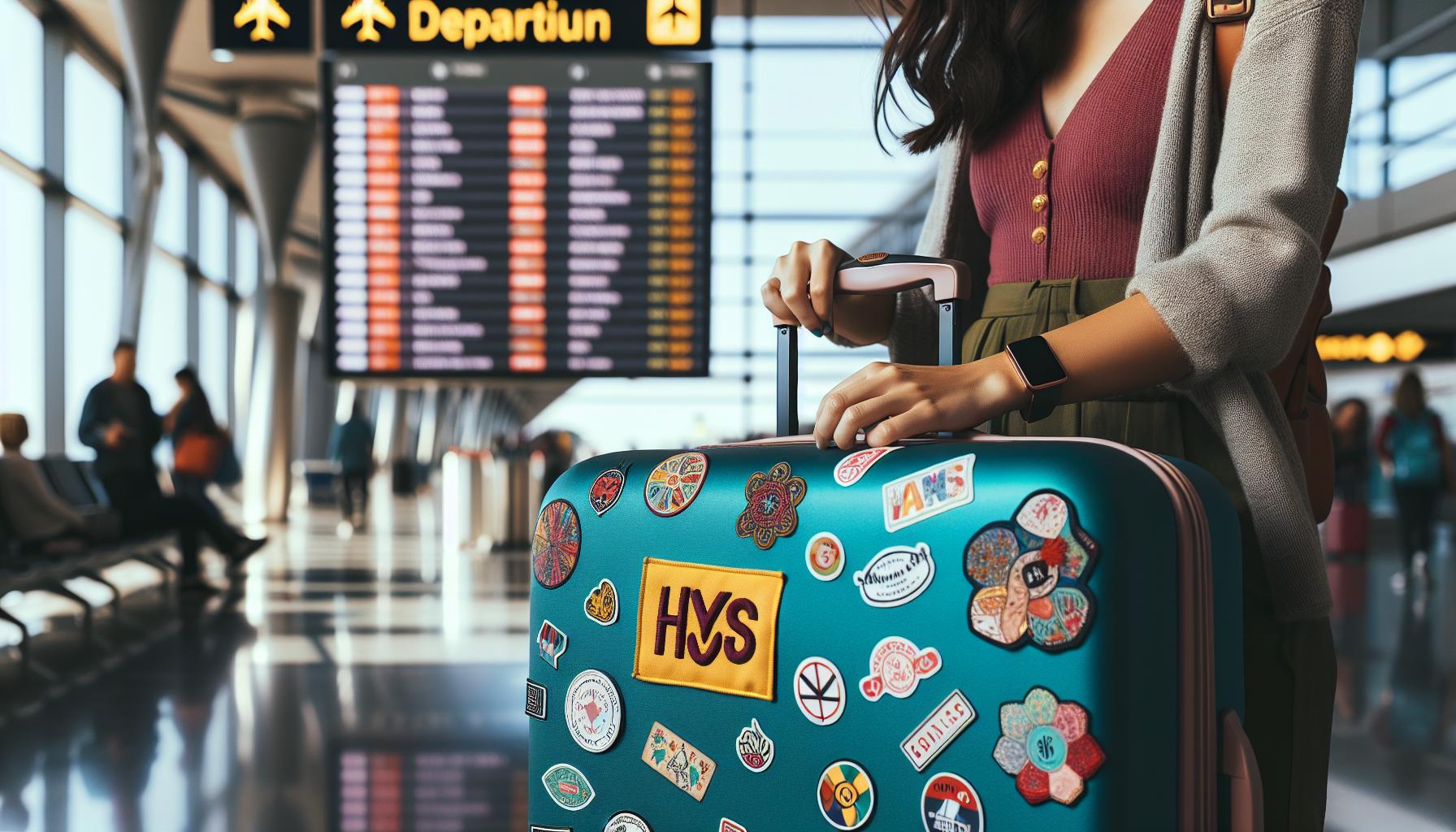 Označení kufru při cestování letadlem